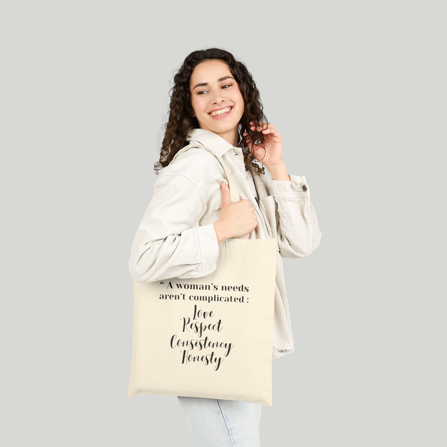 Woman Needs Aren't Complicated Tote Bag