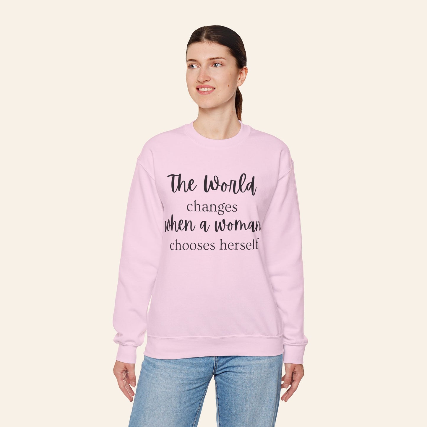 Woman Self-Worth Crewneck Sweatshirt