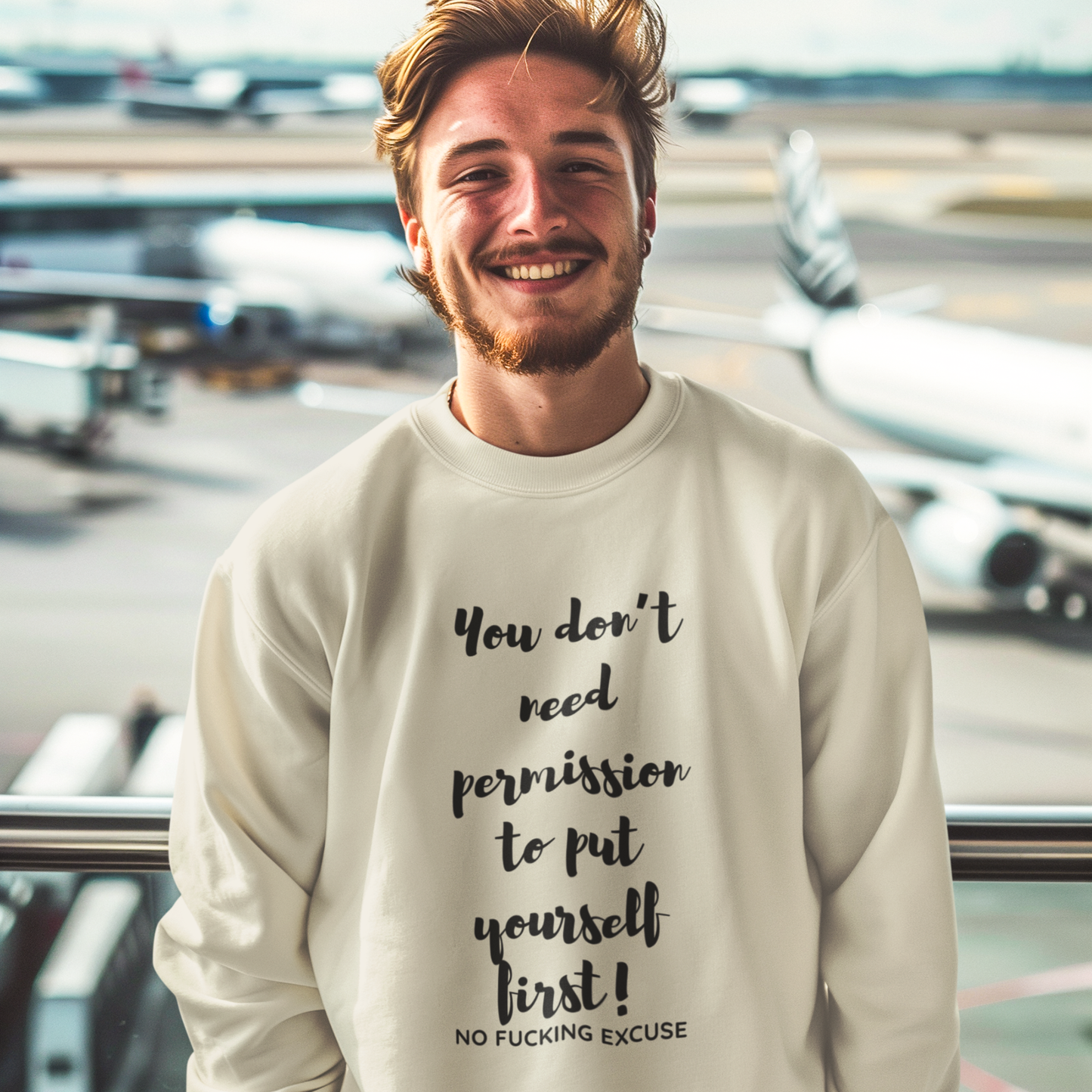 No Permission Needed Crewneck